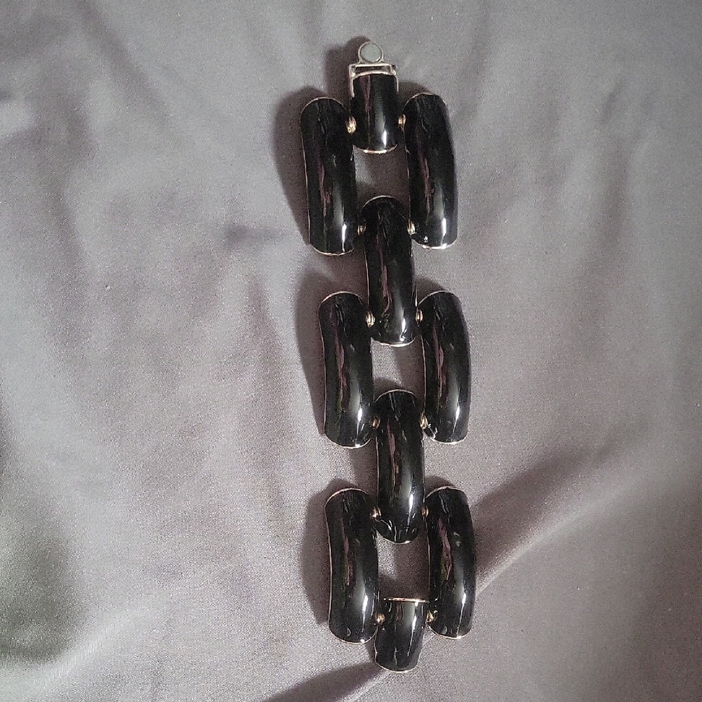 Chunky Black Link Bracelet